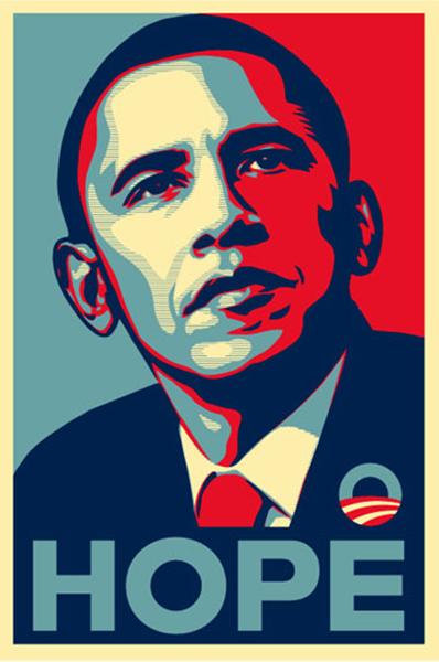 HOPE - Credit: Shepard Fairey (and maybe the AP?)